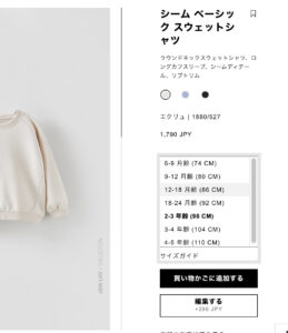 Zara Edited ベビー キッズの名前入れ トレーナーやスウェット セットアップの刺繍サービスを使う方法や口コミ おかいもの忍者ブログ